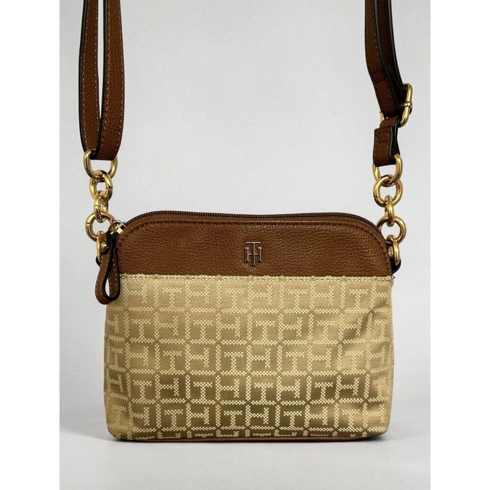 Tommy Hilfiger Brown & Beige Signature Cross-body